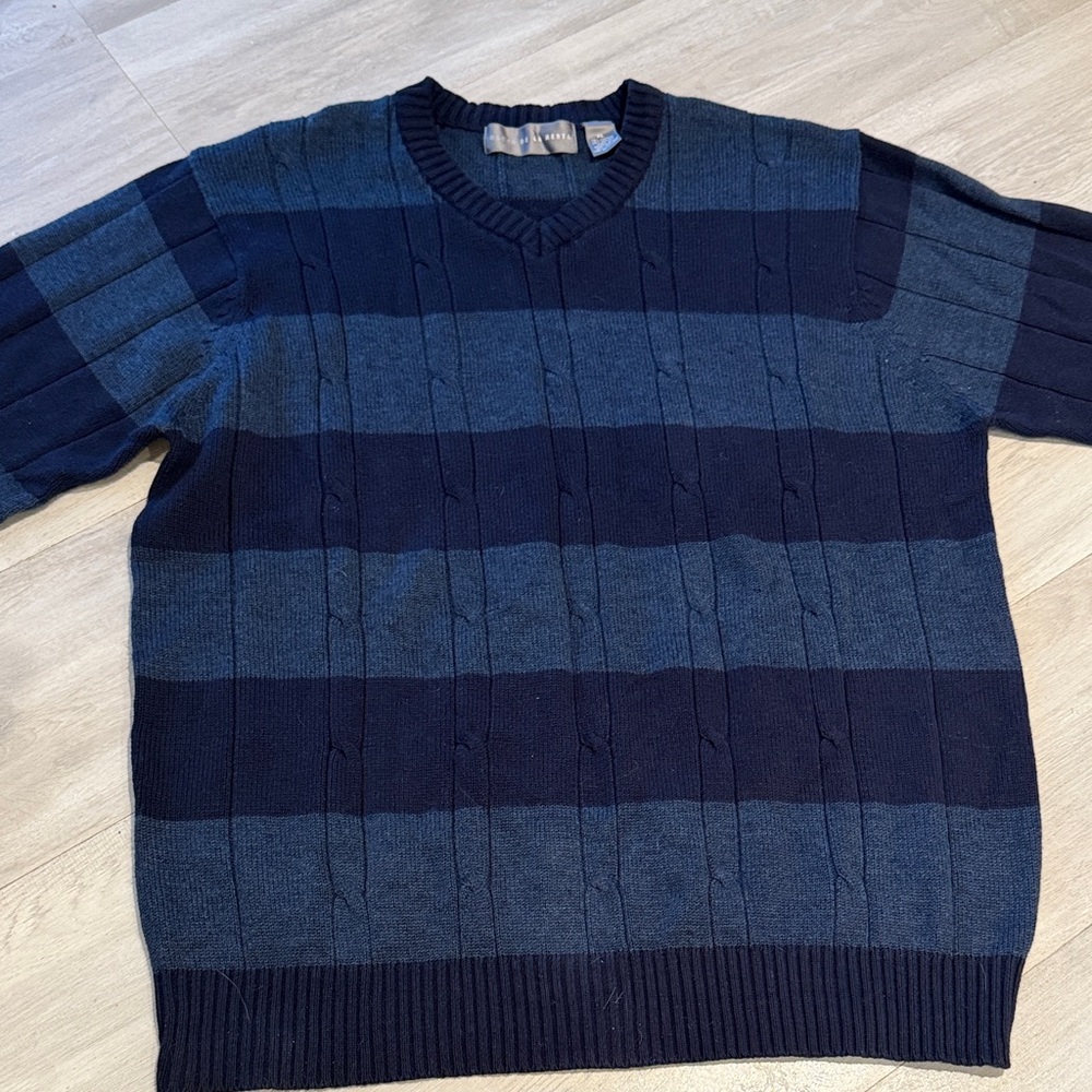 Oscar de la Renta Men's Crewneck Sweater - Navy and Blue